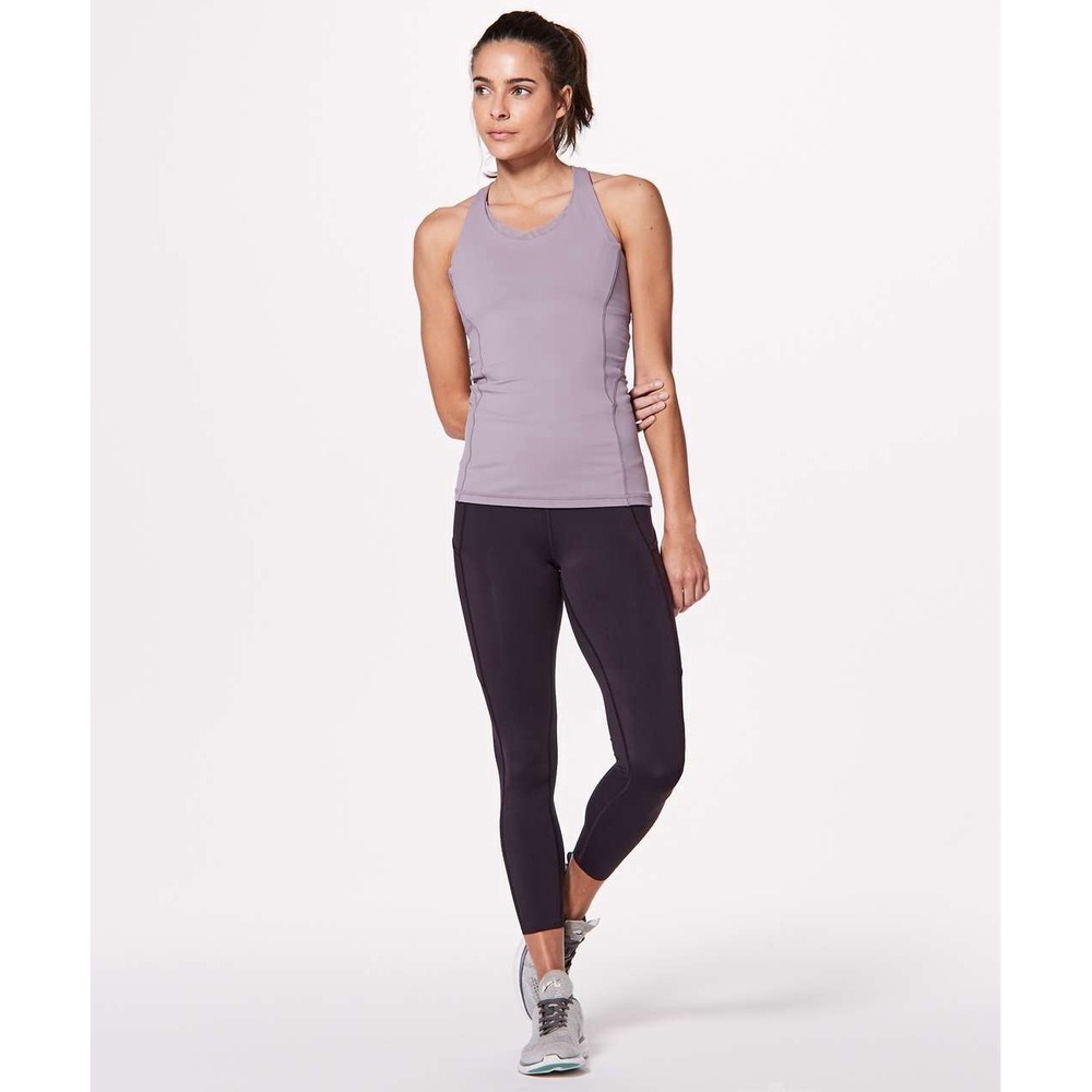 Lululemon Womens Stash n' Run Tank Luxtreme Size 2 Dusty Dawn Purple Top